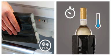 Vacu Vin Wine Cooler Sleeve Black wijnkoeler