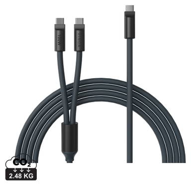 VINGA Baltimore siliconen multi-oplaadkabel (C+2C)