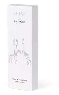 VINGA Baltimore siliconen multi-oplaadkabel (C+2C)