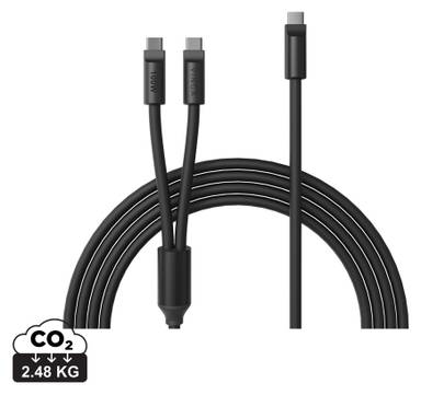 VINGA Baltimore siliconen multi-oplaadkabel (C+2C)