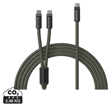 VINGA Baltimore siliconen multi-oplaadkabel (C+2C)