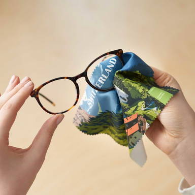 Paño para limpiar gafas POLYCLEAN de rPET 20x20 cm - Estándar