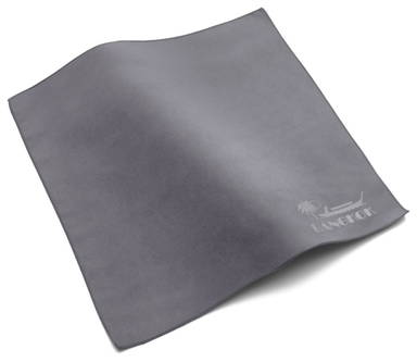 Chiffon en microfibre gaufré 30 x 30 cm dans une boîte pliante - Gris
