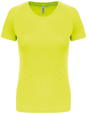 Basis damessportshirt - Fluorescent yellow