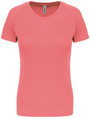 Basis damessportshirt - Coral