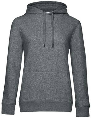 B&C QUEEN dames hoodie - Heather mid grey
