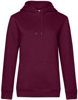B&C QUEEN dames hoodie - Dark cherry