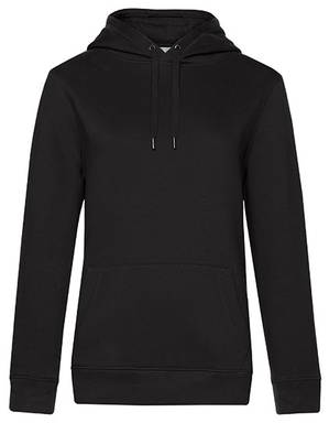 B&C QUEEN dames hoodie - Black pure
