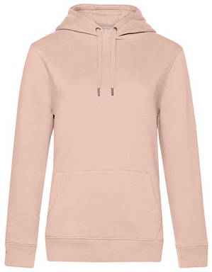 B&C QUEEN dames hoodie - Soft rose