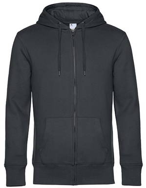 B&C KING hoodie met rits - Asphalt