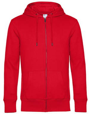 B&C KING hoodie met rits - Red