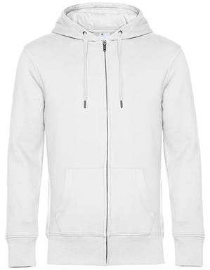B&C KING hoodie met rits - White