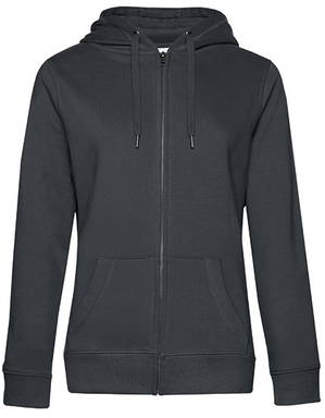 B&C QUEEN dames hoodie met rits - Asphalt