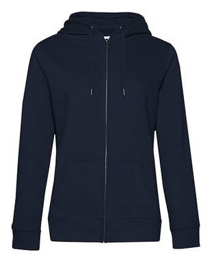 B&C QUEEN dames hoodie met rits - Navy