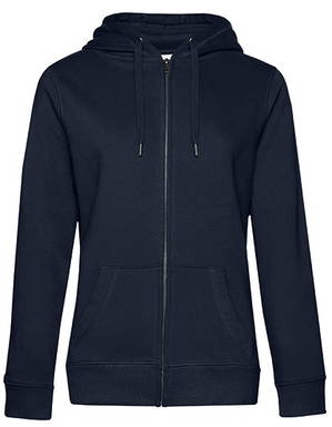 B&C QUEEN dames hoodie met rits - Navy blue