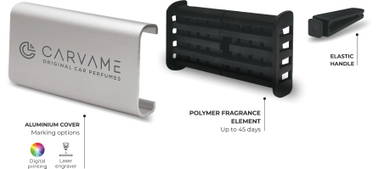 Profumo per auto basic in alluminio - Argento liscio