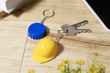 Hard Hat Keychain - Yellow
