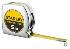 Stanley Rolbandmaat Powerlock 5 m - 19 mm met boveninkijkvenster