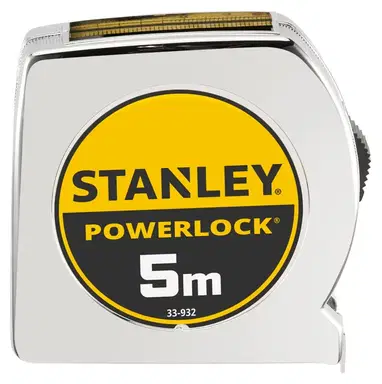 Stanley Rolbandmaat Powerlock 5 m - 19 mm met boveninkijkvenster - Standaard
