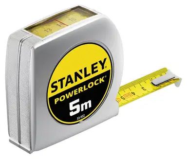 Stanley Rolbandmaat Powerlock 5 m - 19 mm met boveninkijkvenster - Standaard