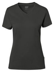 HAKRO COTTON TEC® Camiseta de mujer con cuello en V 0169