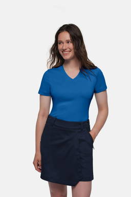 HAKRO COTTON TEC® Dames shirt V-hals 0169