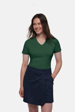 HAKRO COTTON TEC® Dames shirt V-hals 0169