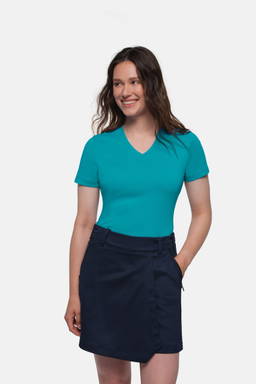 HAKRO COTTON TEC® Dames shirt V-hals 0169