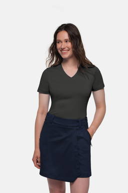 HAKRO COTTON TEC® Dames shirt V-hals 0169