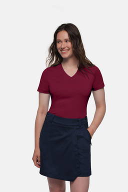 HAKRO COTTON TEC® Dames shirt V-hals 0169