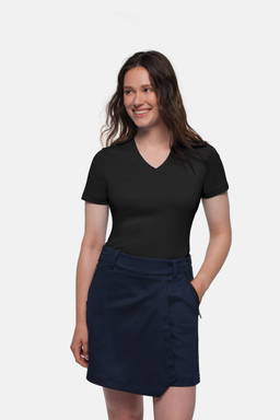 HAKRO COTTON TEC® Dames shirt V-hals 0169