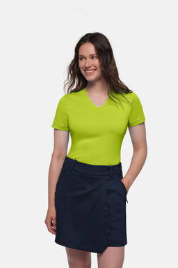 HAKRO COTTON TEC® Dames shirt V-hals 0169