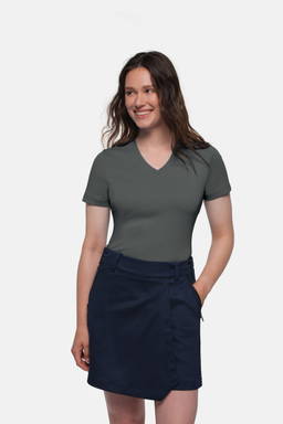 HAKRO COTTON TEC® Dames shirt V-hals 0169