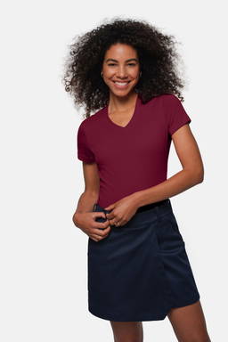 HAKRO Dames shirt met V-hals MIKRALINAR® 0181