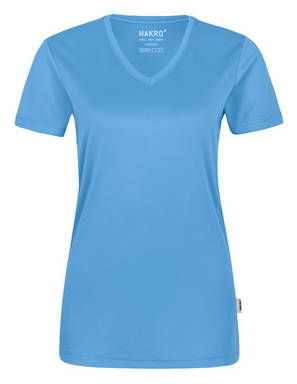 HAKRO Dames shirt V-hals COOLMAX® ECO 0187