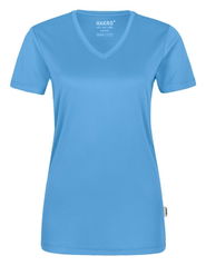 Camiseta HAKRO para mujer con cuello en V COOLMAX® ECO 0187