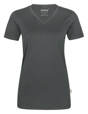 HAKRO Dames shirt V-hals COOLMAX® ECO 0187