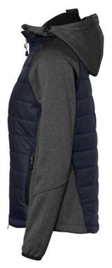 HAKRO Dames hybride jas met capuchon Contrast 0265