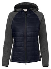 HAKRO Dames hybride jas met capuchon Contrast 0265