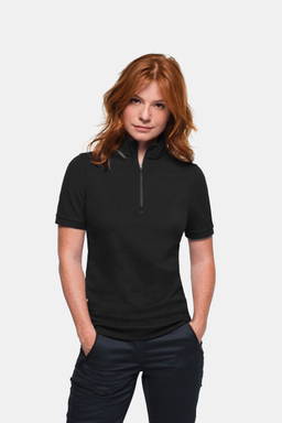 HAKRO Dames zip-shirt piqué MIKRALINAR® ECO 0334