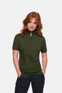 HAKRO Dames zip-shirt piqué MIKRALINAR® ECO 0334