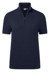 HAKRO Camisa polo feminina com fecho de correr, piqué MIKRALINAR® ECO 0334