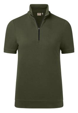 HAKRO Dames zip-shirt piqué MIKRALINAR® ECO 0334