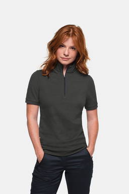 HAKRO Dames zip-shirt piqué MIKRALINAR® ECO 0334