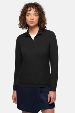 HAKRO Dames zip-longsleeve piqué MIKRALINAR® ECO 0335