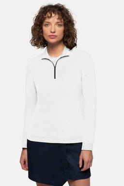 HAKRO Dames zip-longsleeve piqué MIKRALINAR® ECO 0335