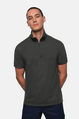 HAKRO Zip-shirt piqué MIKRALINAR® ECO 0534