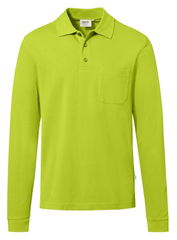 HAKRO MIKRALINAR® ECO poloshirt med brystlomme og lange ærmer 0817