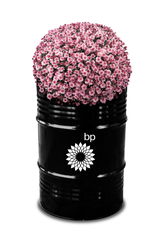 Blumentopf Ölfass 60 L | Schwarzes Fass | Vollfarb-Aufkleber