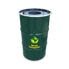 Trash can oil drum 120 L | Own RAL color drum | Full color sticker
